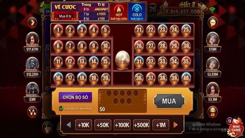 Keno Lộc Phát: Game Cá Cược Chọn Số Thưởng Lớn Tại Sunwin 9 Không nên lựa chọn quá nhiều con số liền kề bởi tỷ lệ chiến thắng rất thấp